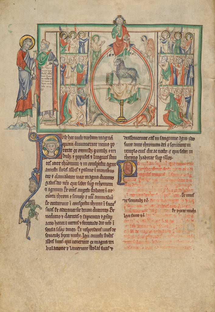 Unknown:The Adoration of the Lord and of the Lamb by the Cho, Poster Print Wall Art