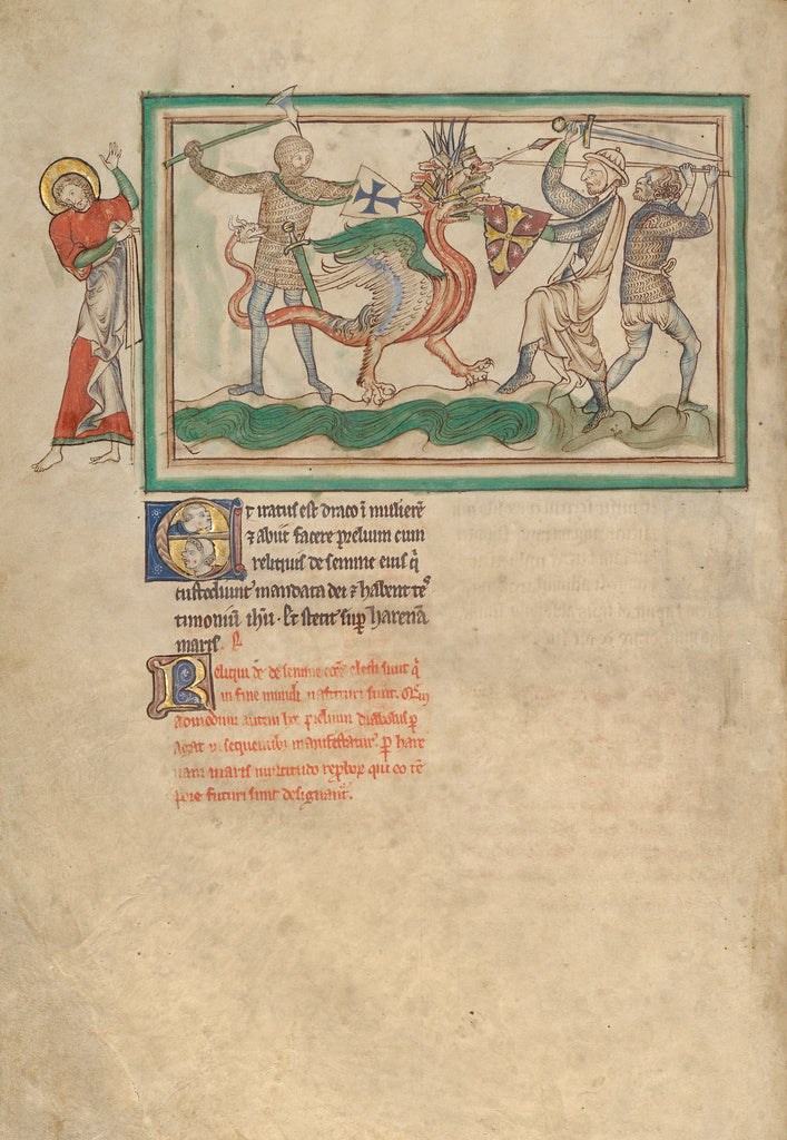 Unknown:The Dragon Fighting the Just, Poster Print Wall Art