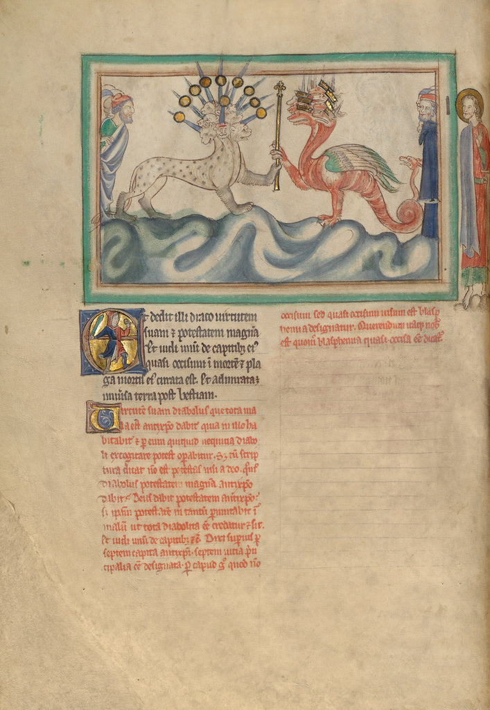 Unknown:The Dragon Giving the Sceptor of Power to the Beast , Poster Print Wall Art