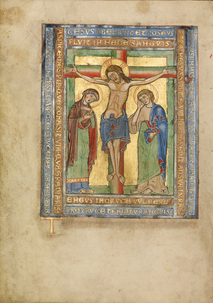 Unknown:Initial T: The Crucifixion, Poster Print Wall Art
