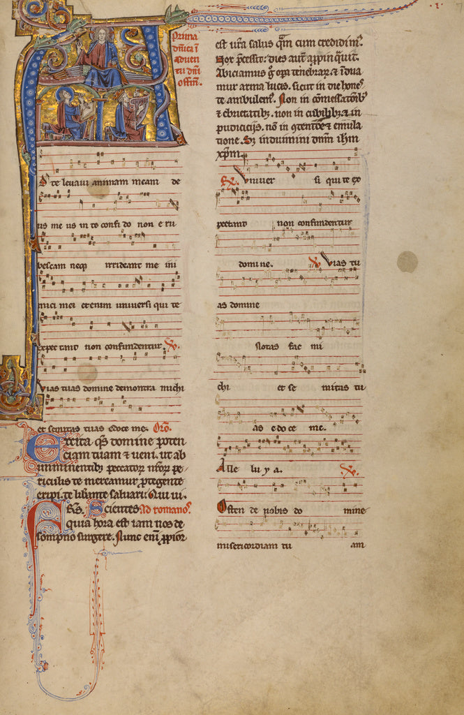 Unknown:Initial A: The Vision of Saint John of Christ Enthro, Poster Print Wall Art
