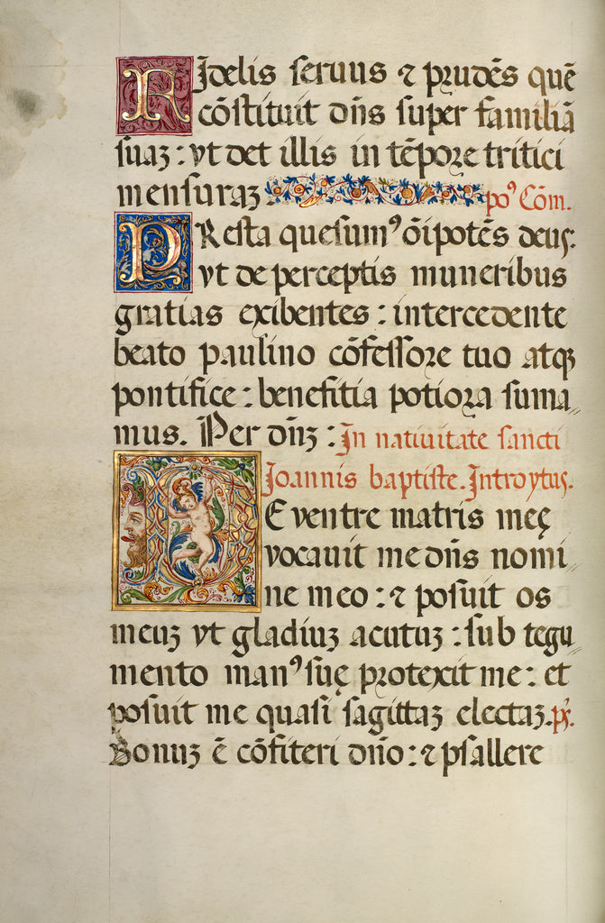 Fra Vincentius a Fundis:Initial D: A Dancing Putto,16x12