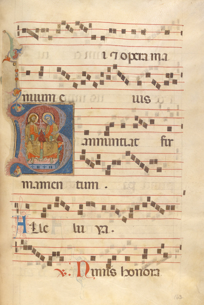 Jacobellus of Salerno:Initial B: The Trinity, Poster Print Wall Art