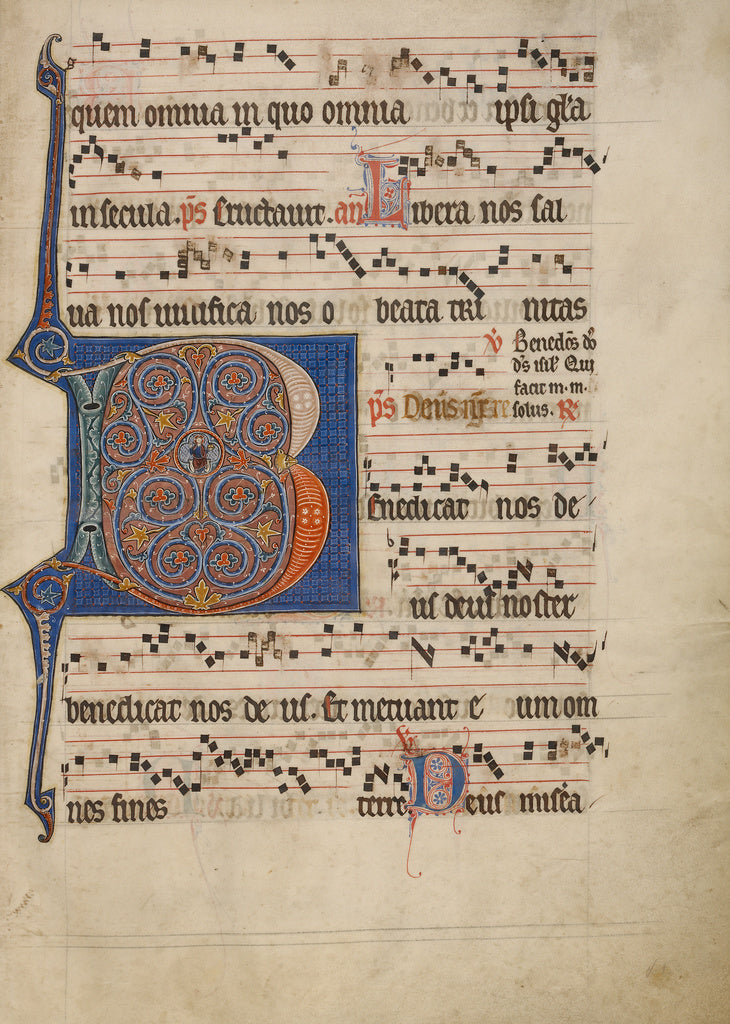 Unknown:Initial B: The Lord Enthroned, Poster Print Wall Art