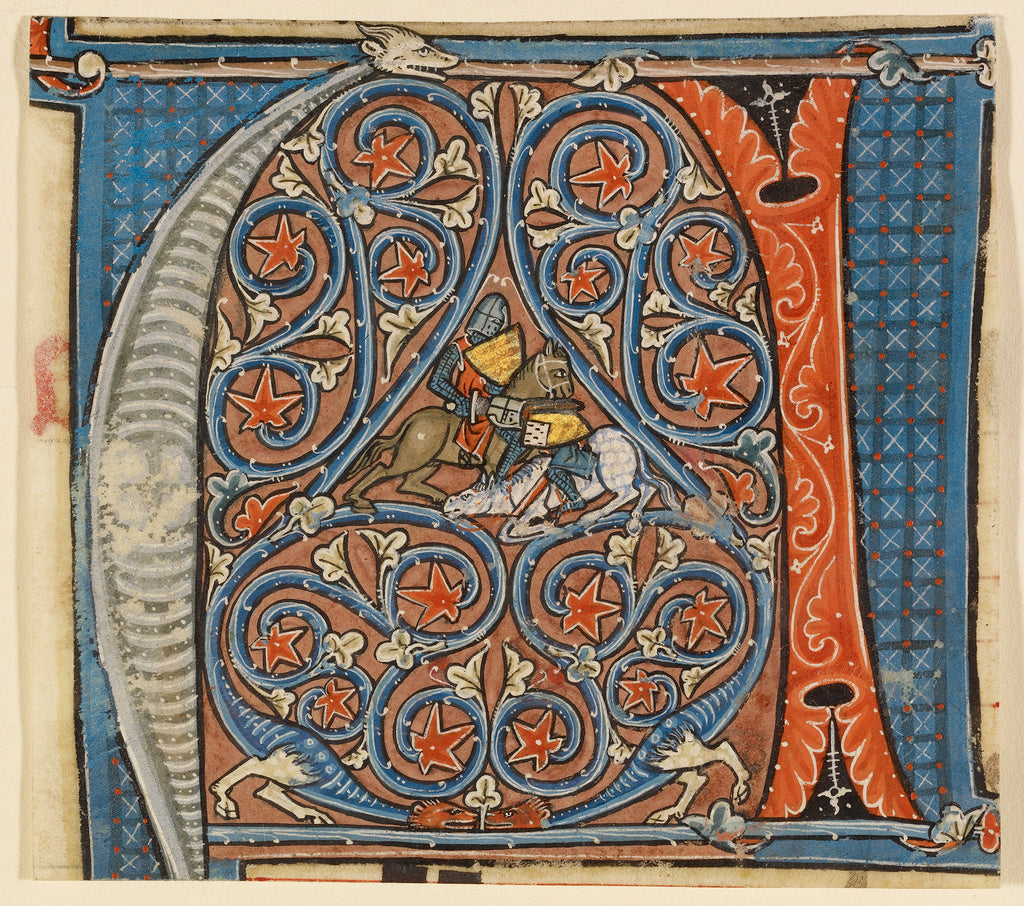 Unknown:Initial A: Alexander the Great Defeating Darius, Poster Print Wall Art