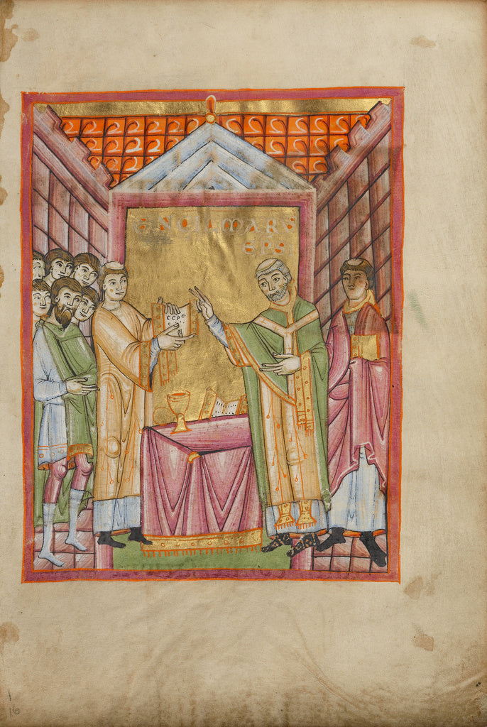 Unknown:Bishop Engilmar Celebrating Mass, Poster Print Wall Art