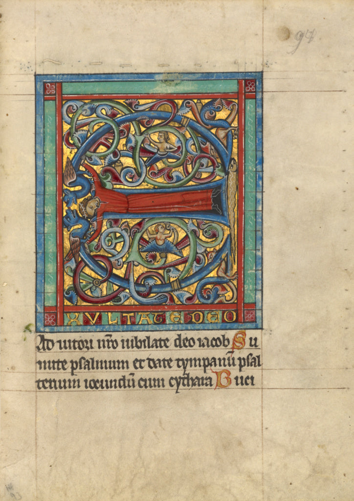 Unknown:Initial E: A Female Figure, Poster Print Wall Art