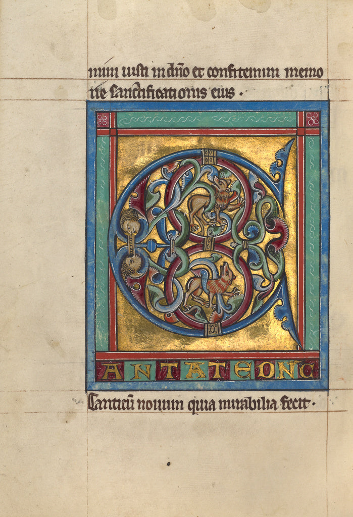 Unknown:Initial C: Lions and Two Male Heads, Poster Print Wall Art