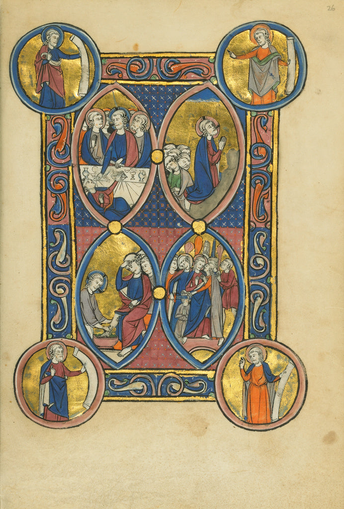 Unknown:The Last Supper; Christ Washing the Apostles' Feet; , Poster Print Wall Art
