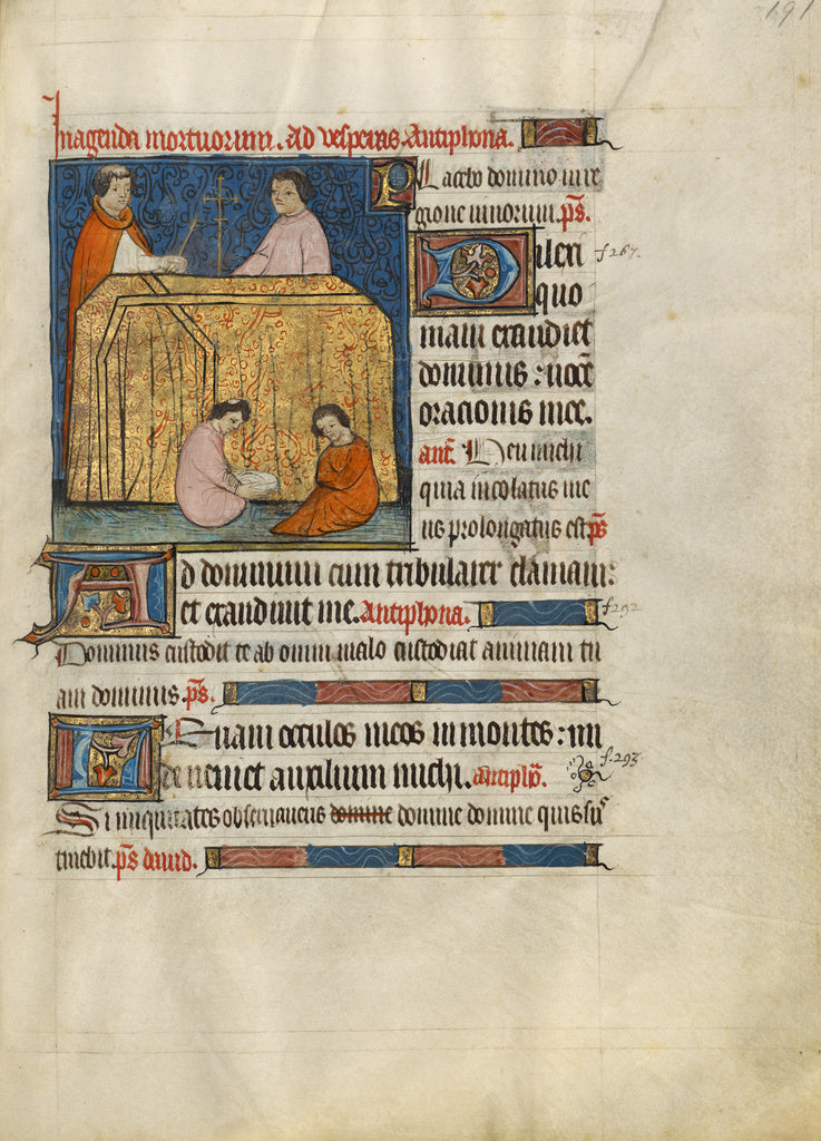 Unknown:Monks Praying for a Deceased, Poster Print Wall Art