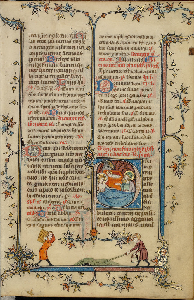 Unknown:Initial P: The Nativity, Poster Print Wall Art