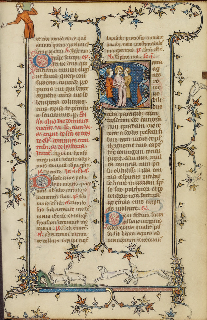 Unknown:Initial B: The Arrest of Saint Agnes, Poster Print Wall Art