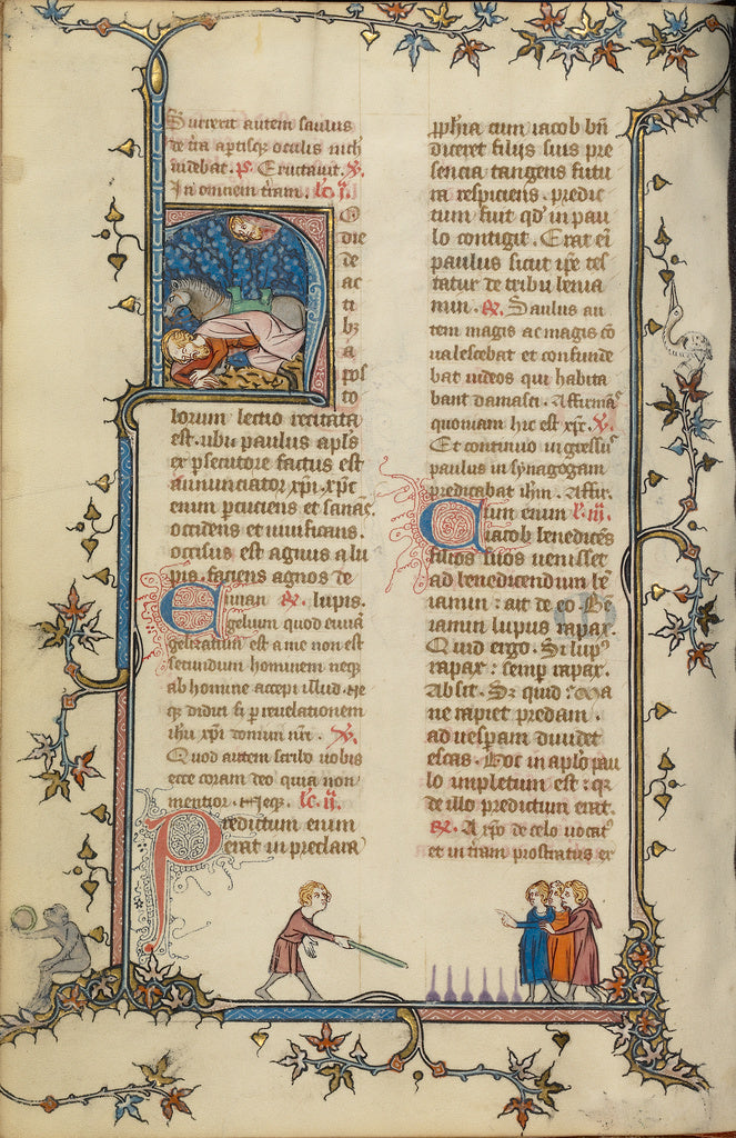 Unknown:Initial H: The Conversion of Saint Paul, Poster Print Wall Art
