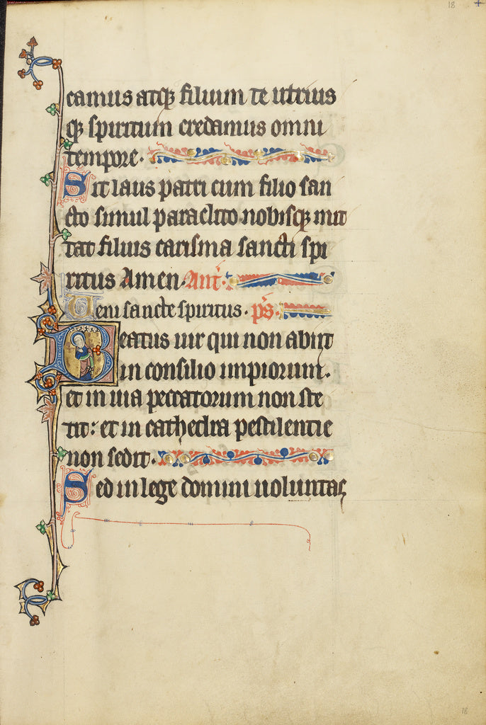Unknown:Initial B: A Female Saint, Poster Print Wall Art
