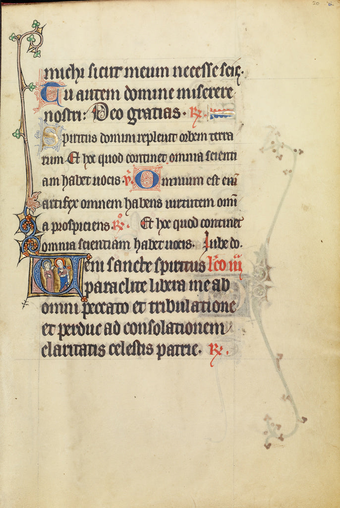 Unknown:Initial V: A Male Saint and a Female Saint in Conver, Poster Print Wall Art