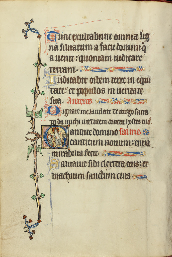 Unknown:Initial C: Christ in Majesty between the Virgin Mary, Poster Print Wall Art