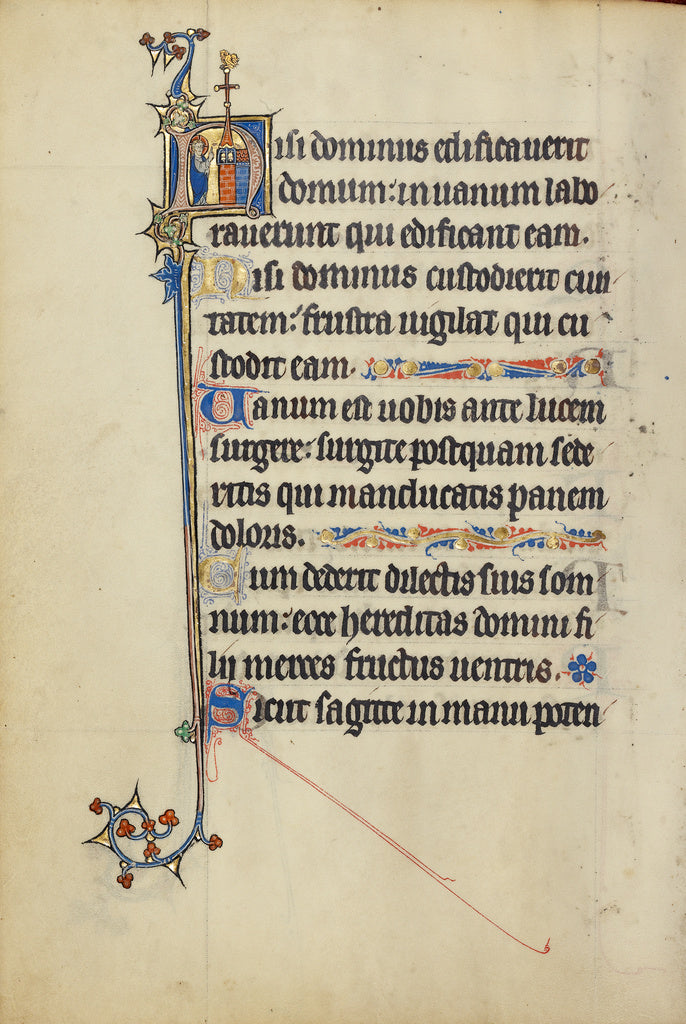 Unknown:Initial N: Christ before a Church, Poster Print Wall Art