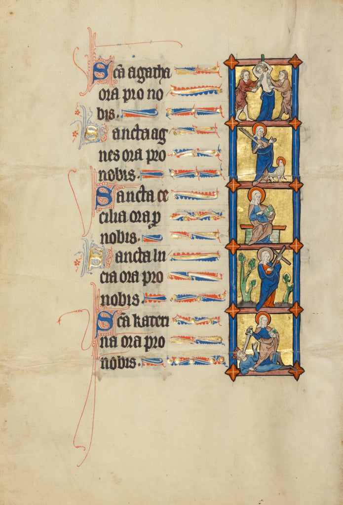 Unknown:The Martyrdom of Saint Agatha; Saint Agnes; Saint Ce, Poster Print Wall Art