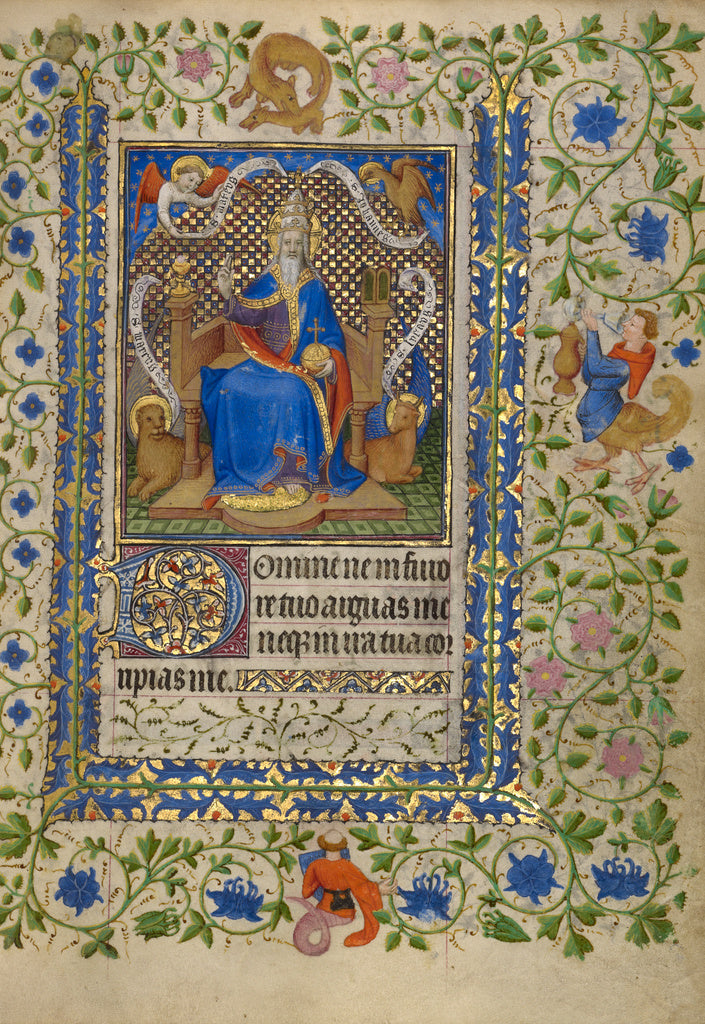 Boucicaut MasterFollower of the:The Lord Enthroned between t, Poster Print Wall Art