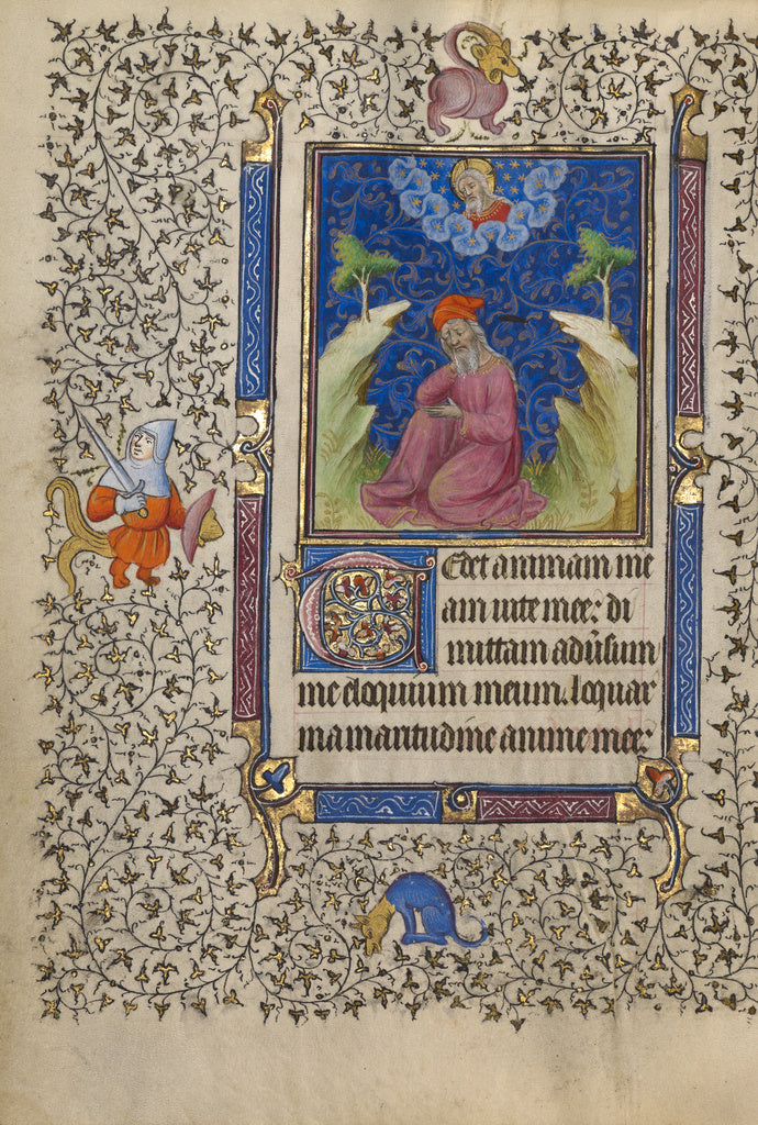 Egerton MasterFollower of the:Job in Meditation, Poster Print Wall Art