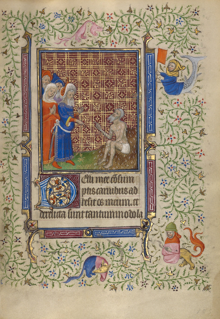 Egerton MasterFollower of the:Job Derided by his Wife and Fr, Poster Print Wall Art