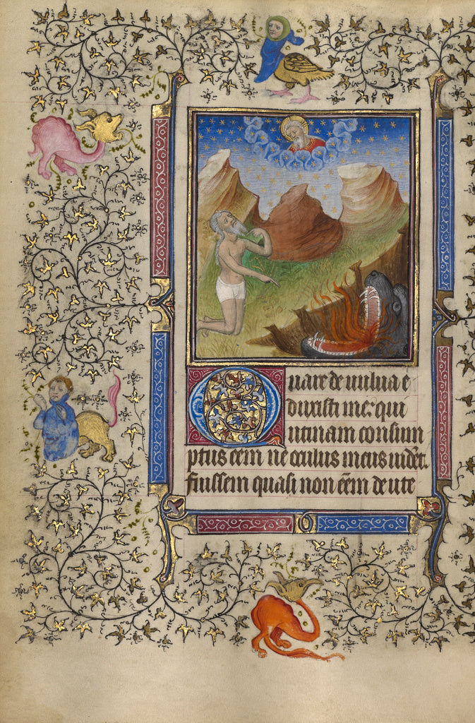 Egerton MasterFollower of the:Job Pointing to the Abyss of H, Poster Print Wall Art