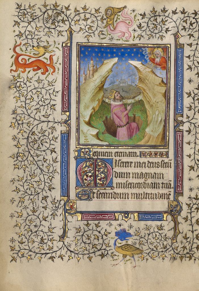 Egerton MasterFollower of the:David in Prayer, Poster Print Wall Art