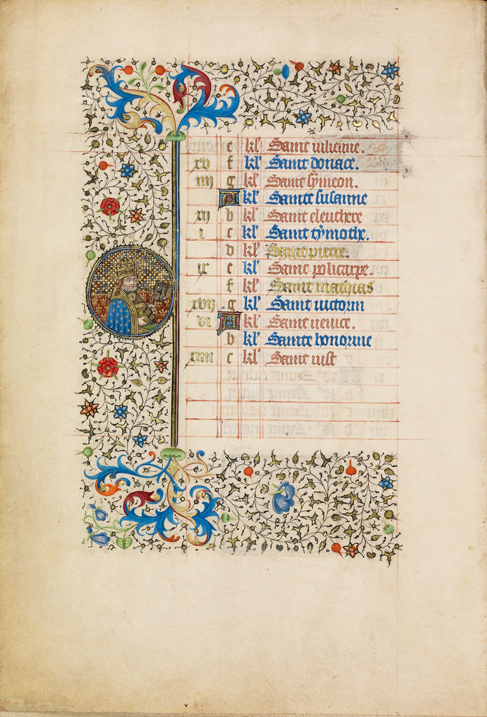Bedford MasterWorkshop of the:February Calendar Page; Saint , Poster Print Wall Art