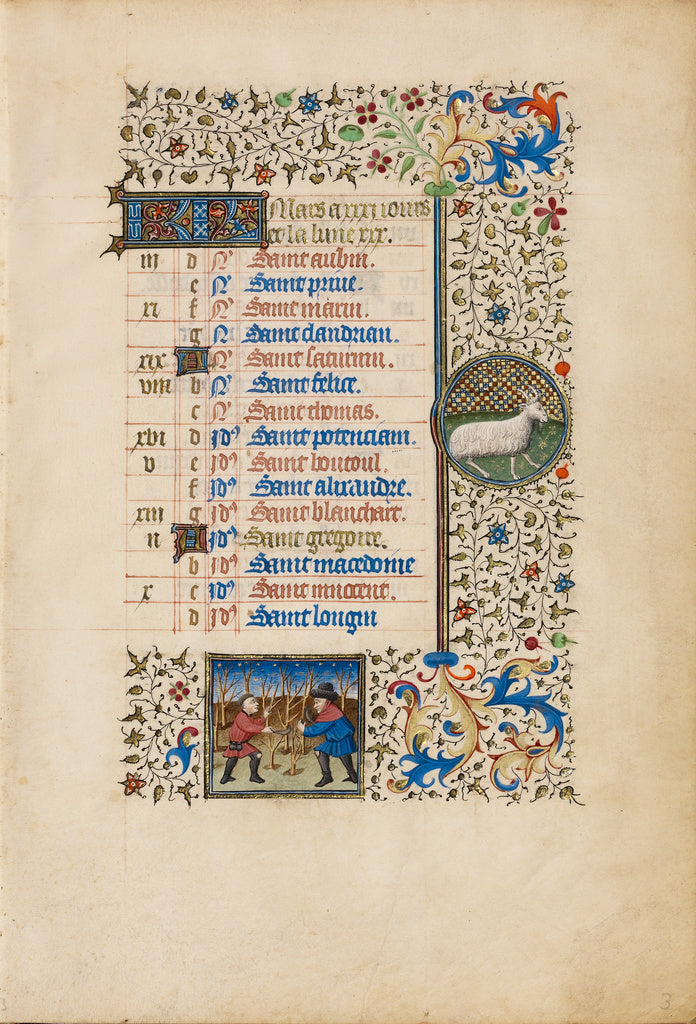 Bedford MasterWorkshop of the:March Calendar Page; Pruning T, Poster Print Wall Art