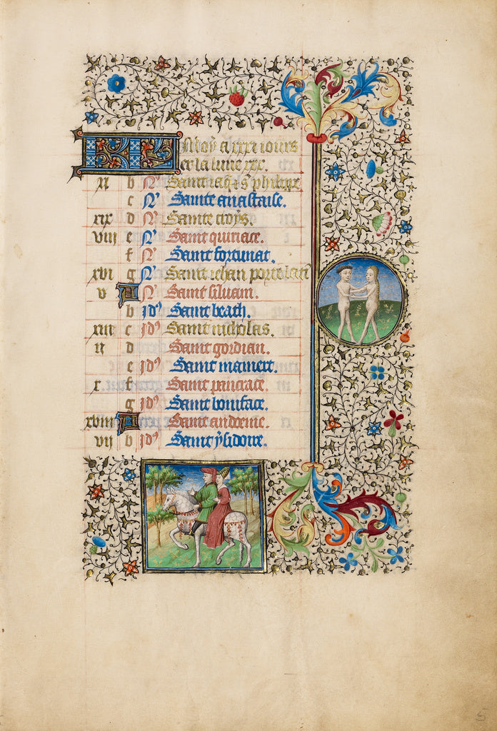 Bedford MasterWorkshop of the:May Calendar Page; Courtly Lov,16x12