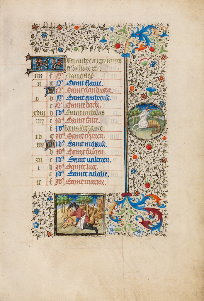 Bedford MasterWorkshop of the:December Calendar Page; Slaugh, Poster Print Wall Art