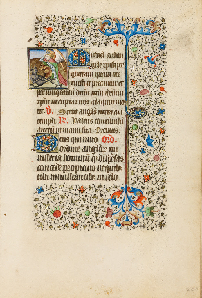Bedford MasterWorkshop of the:Saint Michael Battling the Dev, Poster Print Wall Art