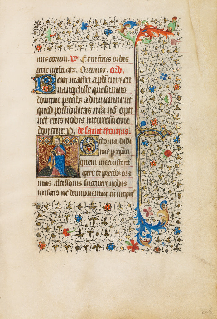 Bedford MasterWorkshop of the:Saint Thomas with a Book, Poster Print Wall Art