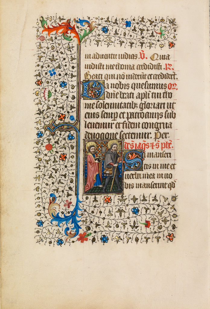 Bedford MasterWorkshop of the:Saint James as a Pilgrim and S, Poster Print Wall Art