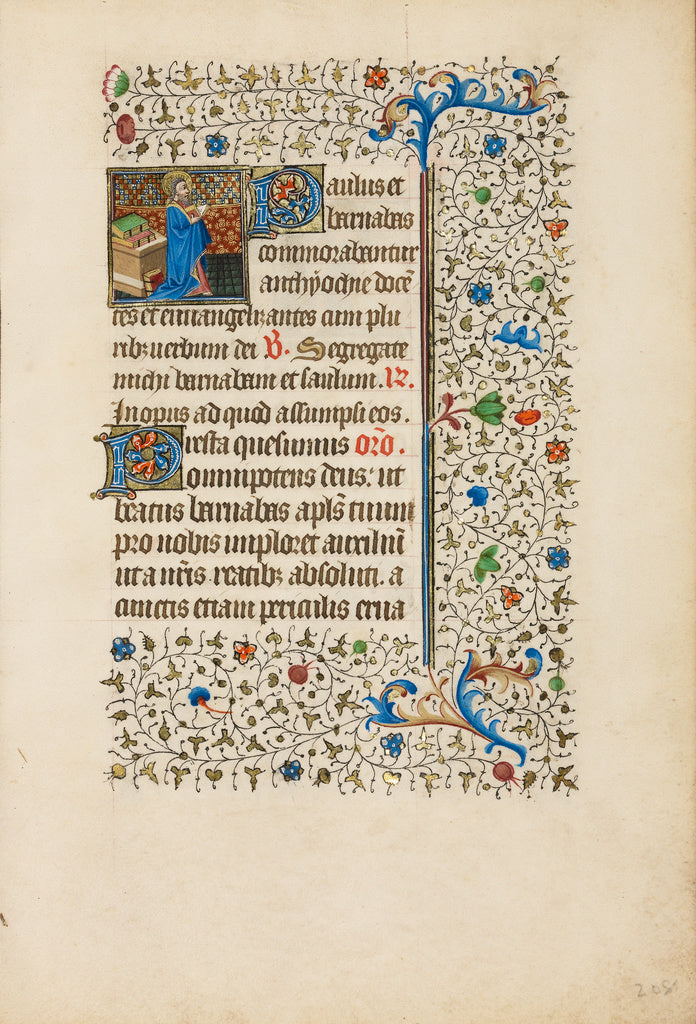 Bedford MasterWorkshop of the:Saint Barnabas Reading from a , Poster Print Wall Art