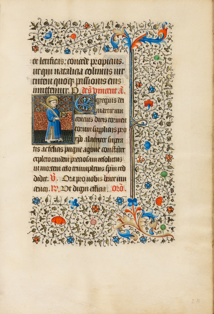 Bedford MasterWorkshop of the:Saint Vincent with a Book and , Poster Print Wall Art