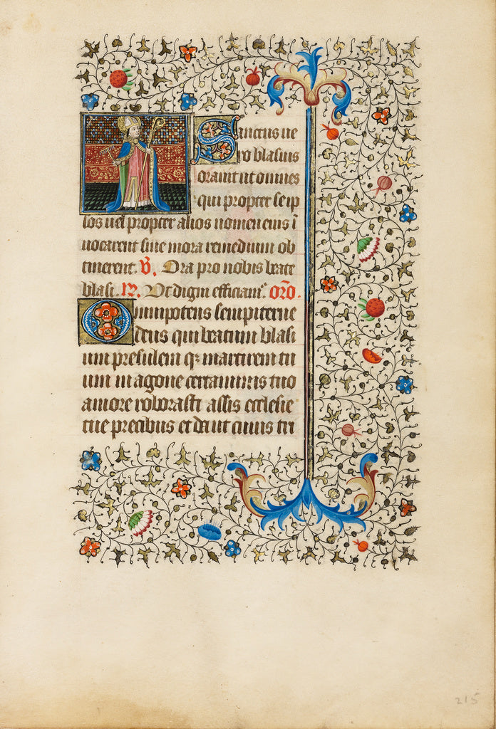 Bedford MasterWorkshop of the:Saint Blasius with a Crosier a, Poster Print Wall Art