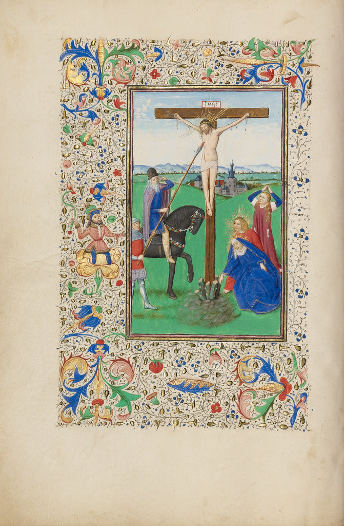 Master of the Llangattock Hours:The Crucifixion, Poster Print Wall Art