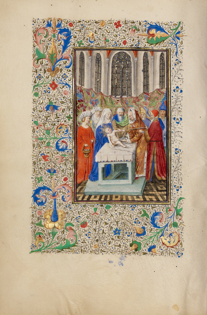 Master of the Llangattock Hours:The Circumcision, Poster Print Wall Art