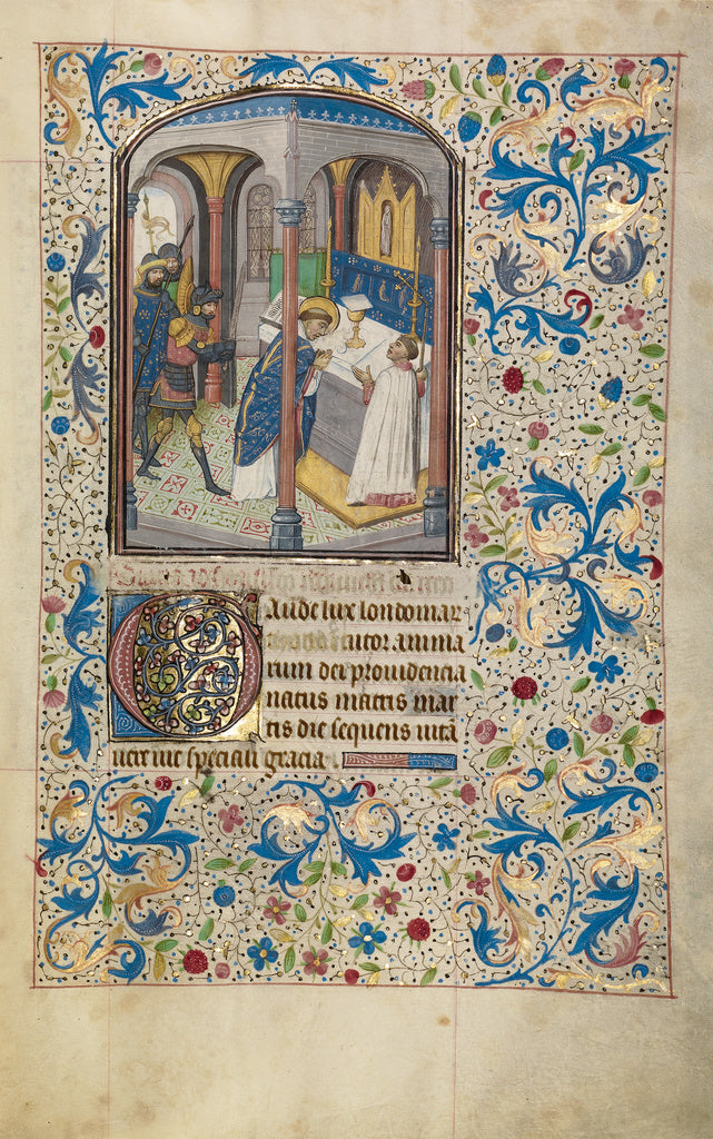Willem Vrelant:The Martyrdom of Saint Thomas Becket,16x12