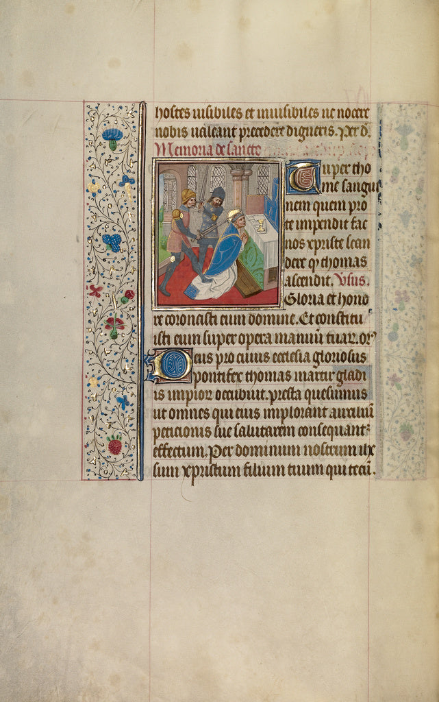 Willem VrelantWorkshop of:The Martyrdom of Saint Thomas Beck,16x12