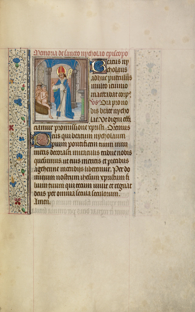 Willem VrelantWorkshop of:Saint Nicholas Rescuing Three Yout, Poster Print Wall Art