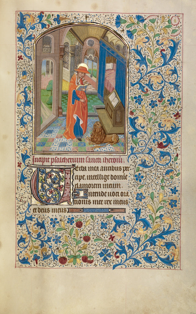 Willem VrelantWorkshop of:Saint Jerome, Poster Print Wall Art