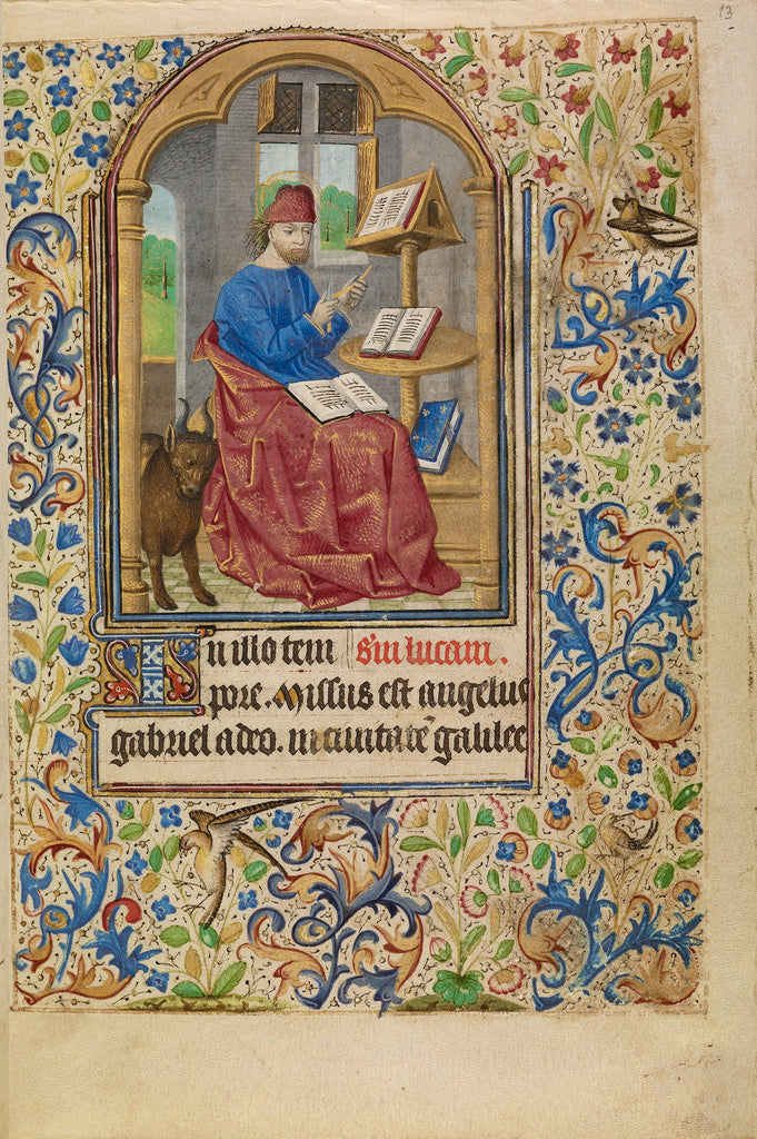 Master of Jacques of Luxembourg:Saint Luke, Poster Print Wall Art