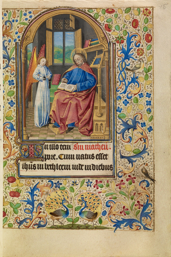 Master of Jacques of Luxembourg:Saint Matthew, Poster Print Wall Art