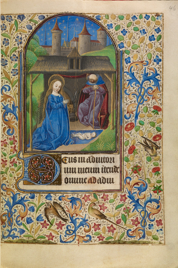 Master of Jacques of Luxembourg:The Nativity, Poster Print Wall Art
