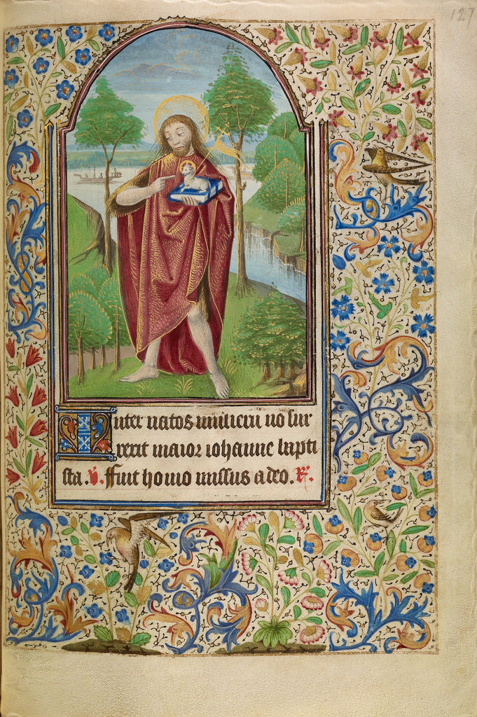 Master of Jacques of Luxembourg:Saint John the Baptist Point, Poster Print Wall Art