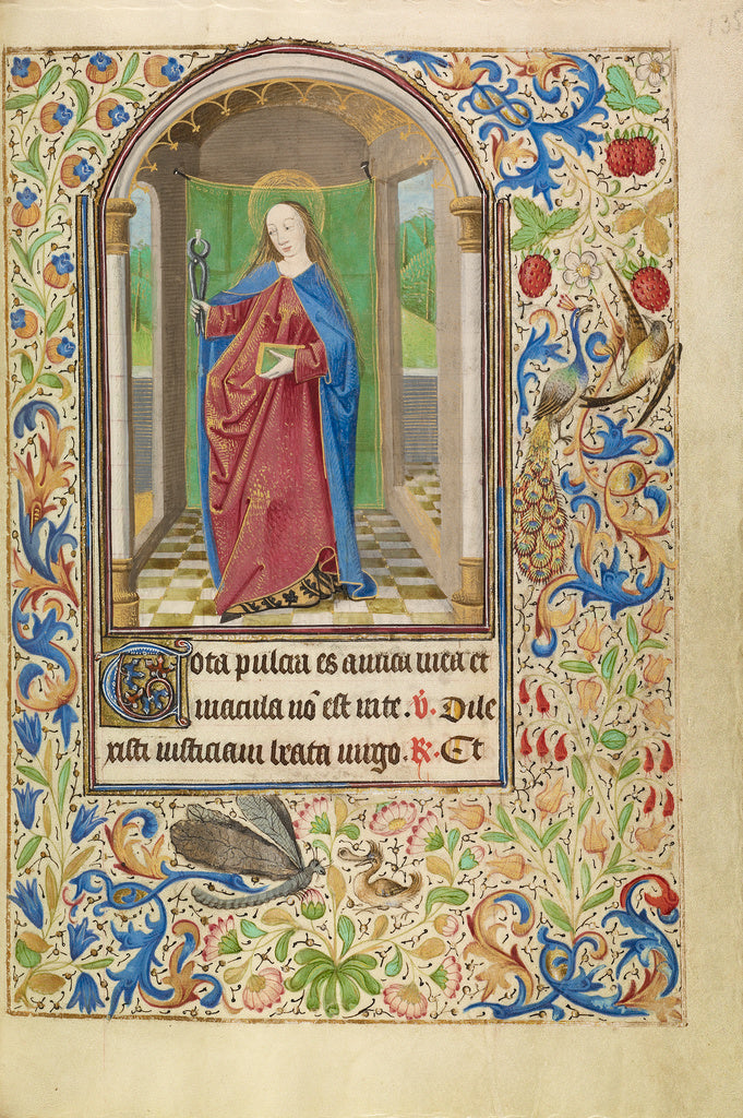 Master of Jacques of Luxembourg:Saint Apollonia with a Book , Poster Print Wall Art