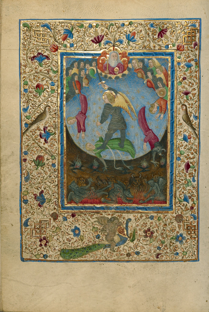 Unknown:Saint Michael Battling the Devil, Poster Print Wall Art