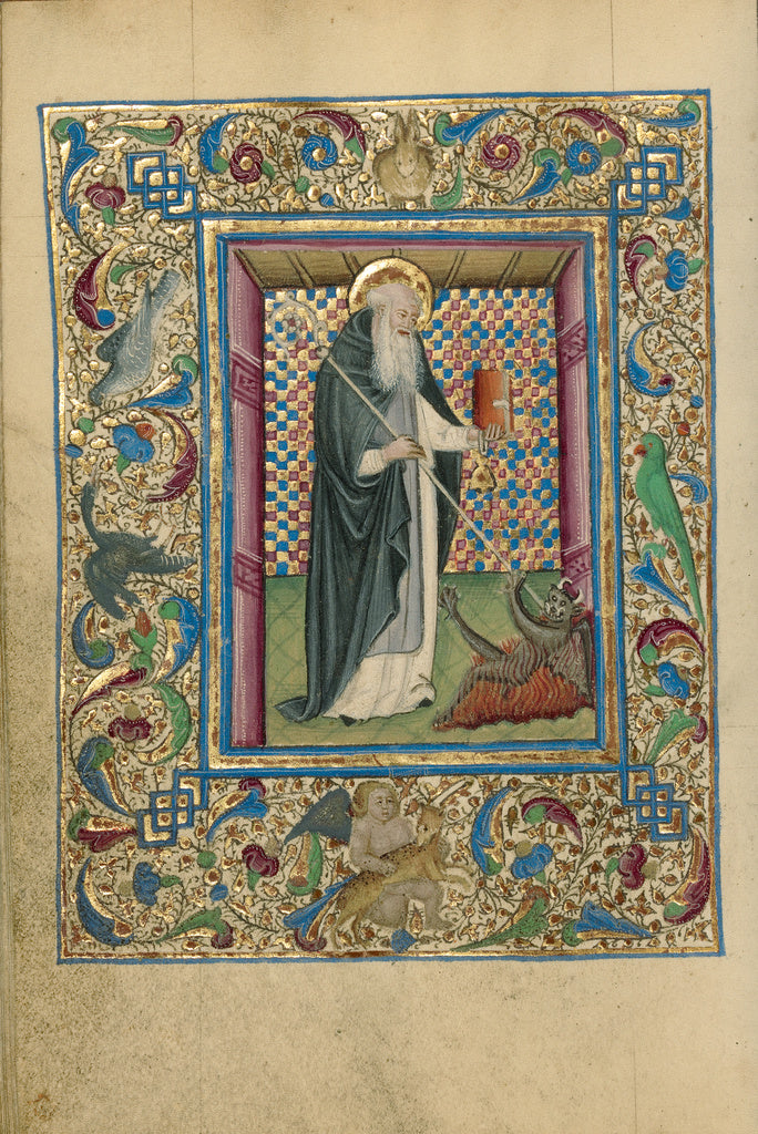 Unknown:Saint Anthony Constraining a Devil, Poster Print Wall Art